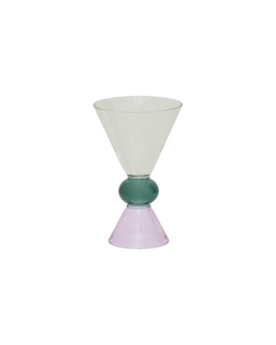 Vaso de Vino de Borosilicato Bicolor