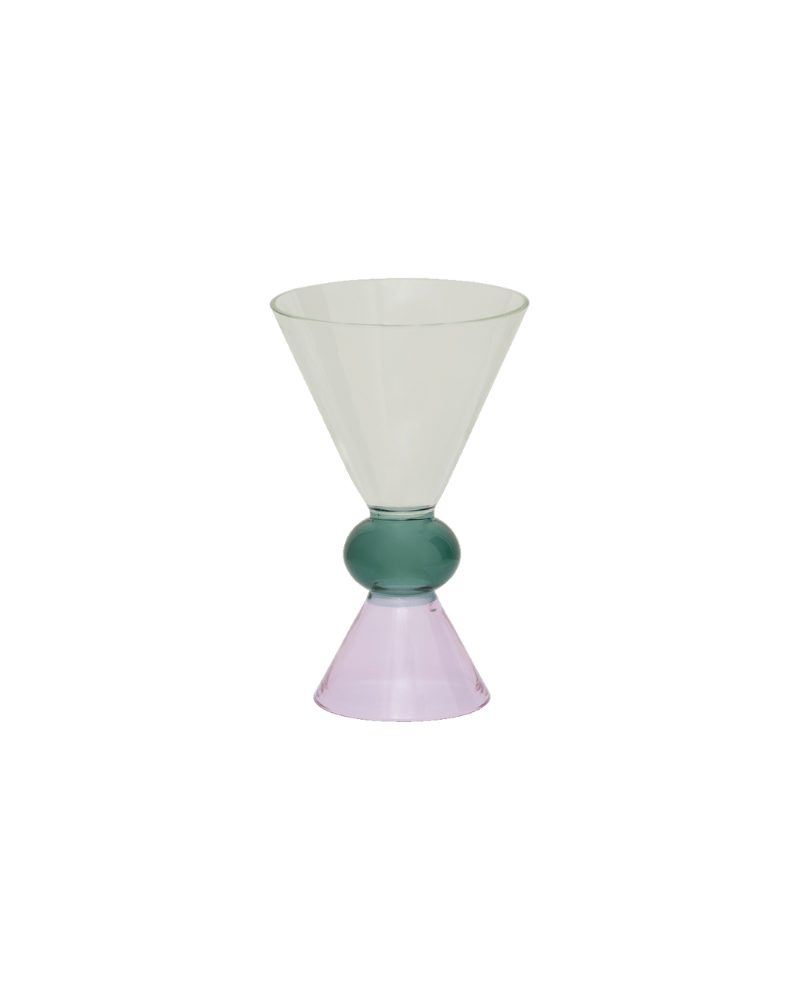 Vaso de Vino de Borosilicato Bicolor